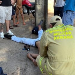 Com tornozeleira, homem sofre queda de moto no Santa Cruz