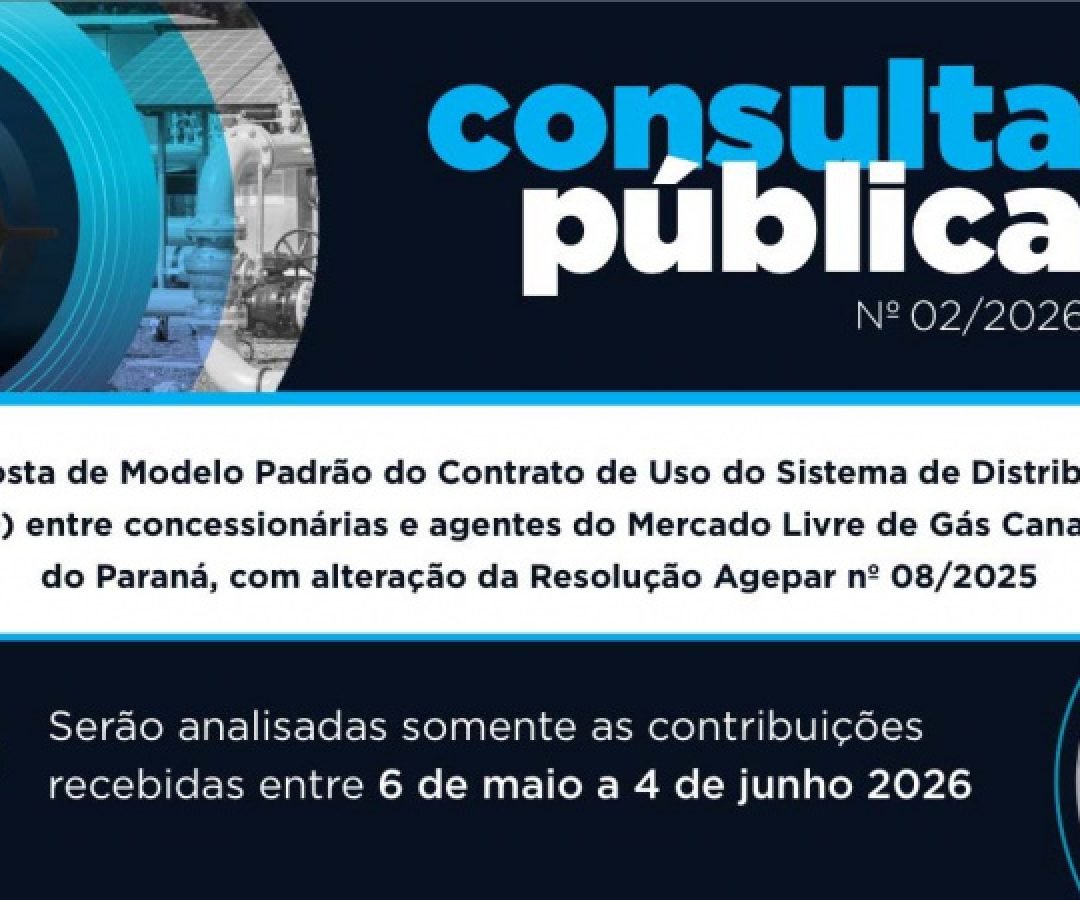 Agepar abre consulta pública para aprimorar modelo do Contrato de Uso do Sistema de Distribuição