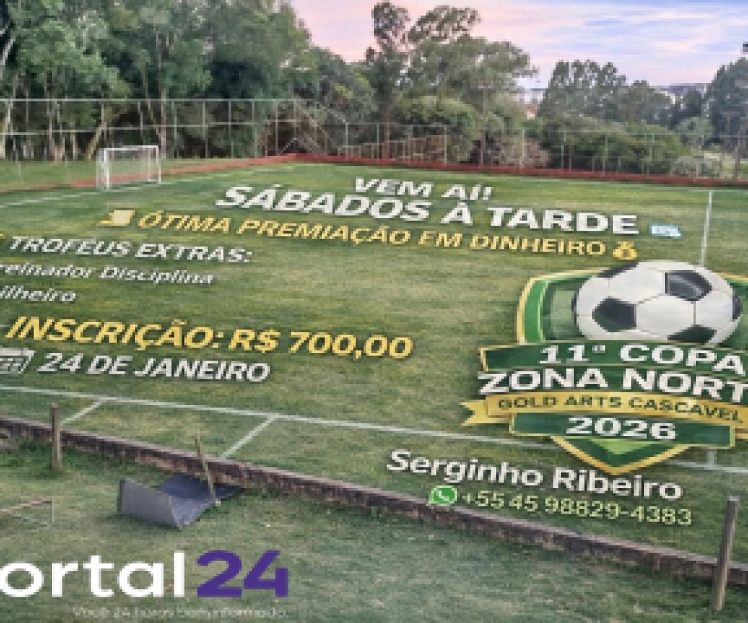 Copa Zona Norte terá jogos aos sábados e premiação em dinheiro em Cascavel