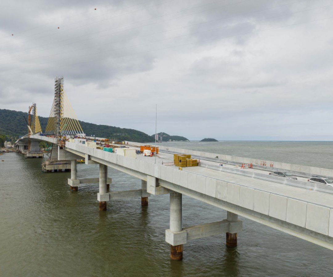 Falta pouco: Estado divulga novas imagens da construção da Ponte de Guaratuba