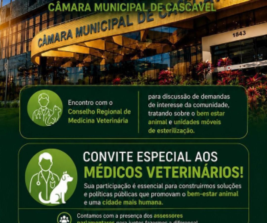 Dr. Lauri promove reunião para discutir saúde e bem-estar animal em Cascavel