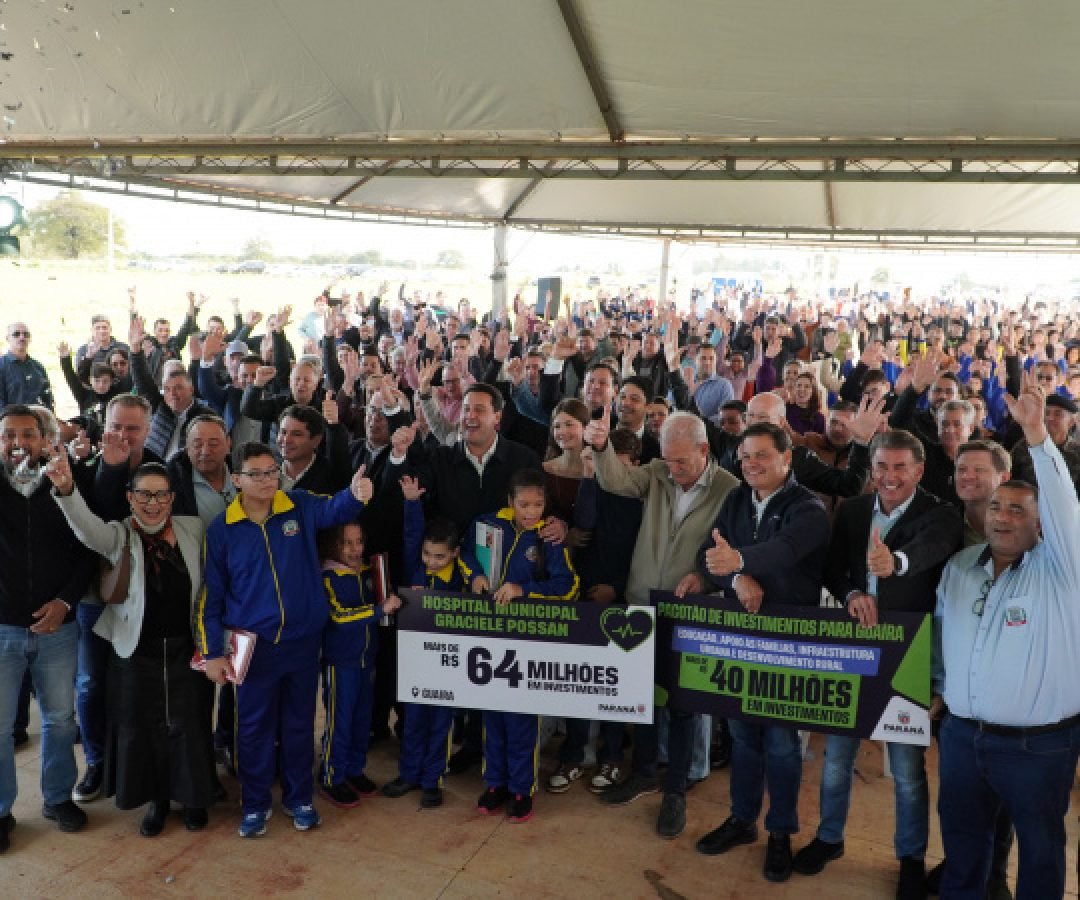Ratinho Junior destina R$ 40 milhões para estradas rurais, infraestrutura e escolas de Guaíra