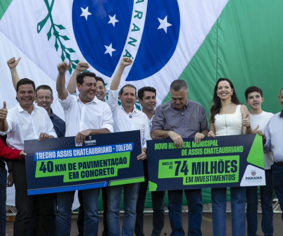 Ratinho Junior libera R$ 386 milhões em investimentos para Assis Chateaubriand