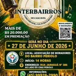 Festival Interbairros de Música em Cascavel promete agitar a comunidade com mais de R$ 20 mil em prêmios
