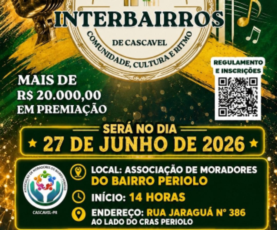 Festival Interbairros de Música em Cascavel promete agitar a comunidade com mais de R$ 20 mil em prêmios