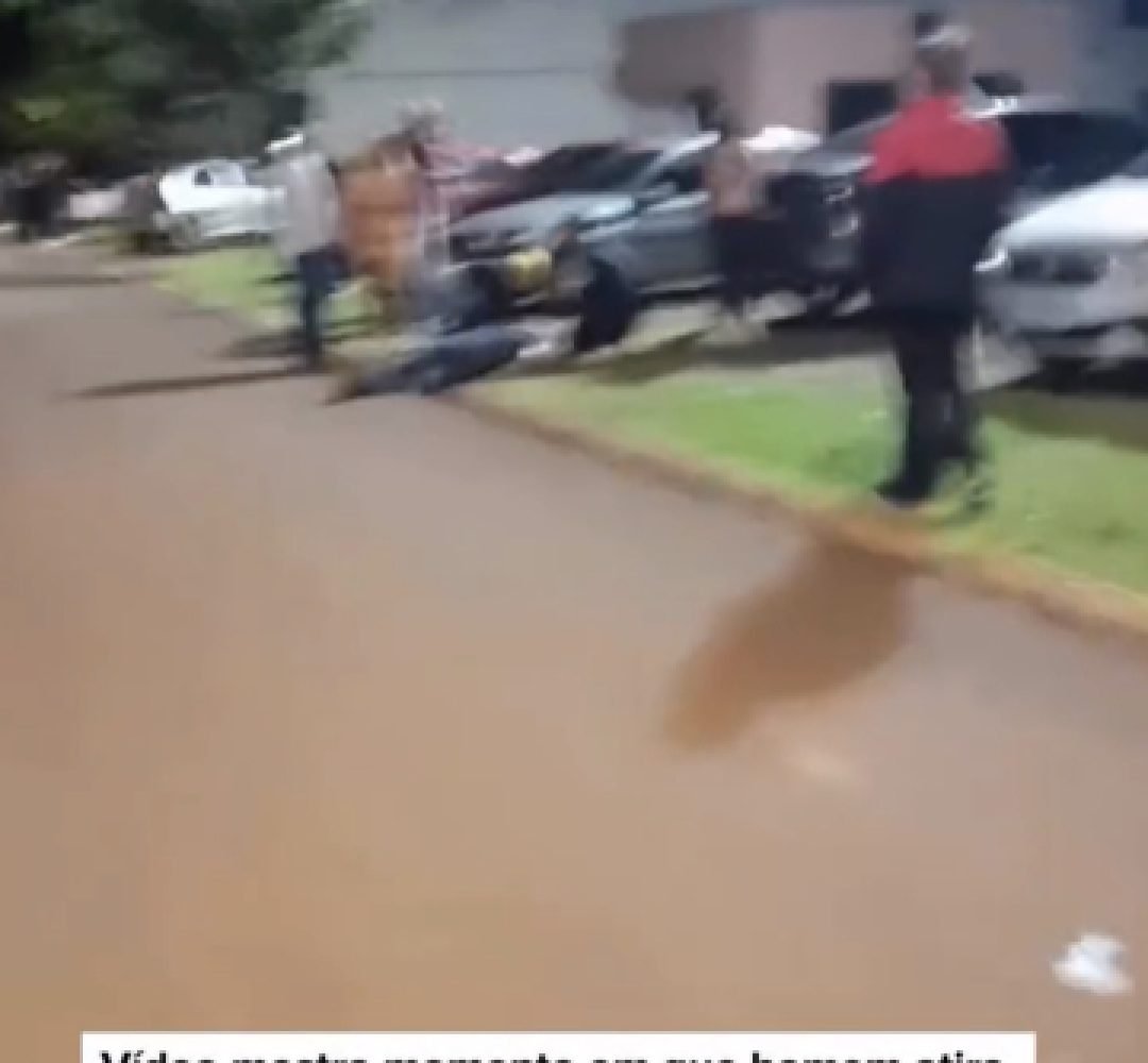 Filmagem flagra momento de tentativa de homicídio em Santa Helena