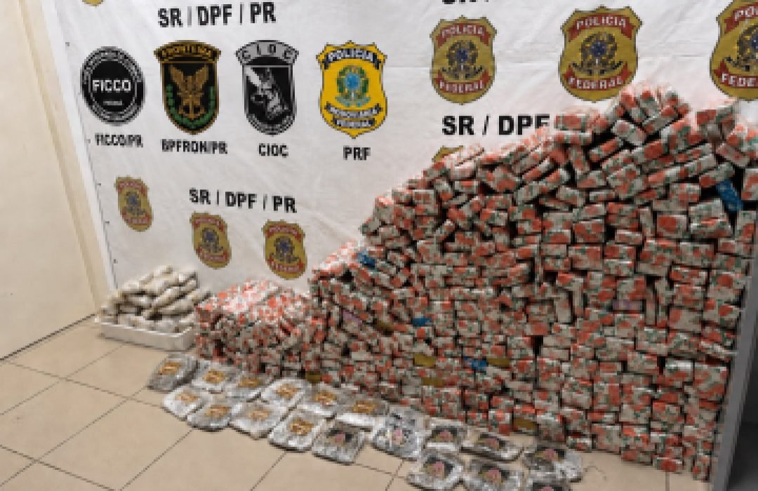 Forças de segurança apreendem 319 kg de maconha e prendem suspeito após perseguição na BR-376