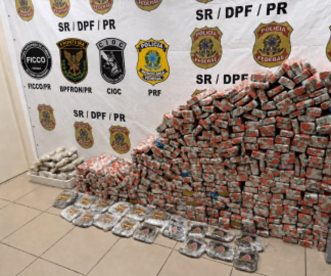 Forças de segurança apreendem 319 kg de maconha e prendem suspeito após perseguição na BR-376