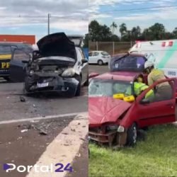 Forte colisão interdita a BR-277 no Trevo Guarujá em Cascavel