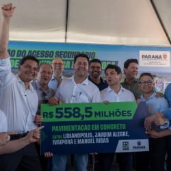 Governador autoriza início da ampliação em concreto da PRC-466 entre Lidianópolis e Manoel Ribas
