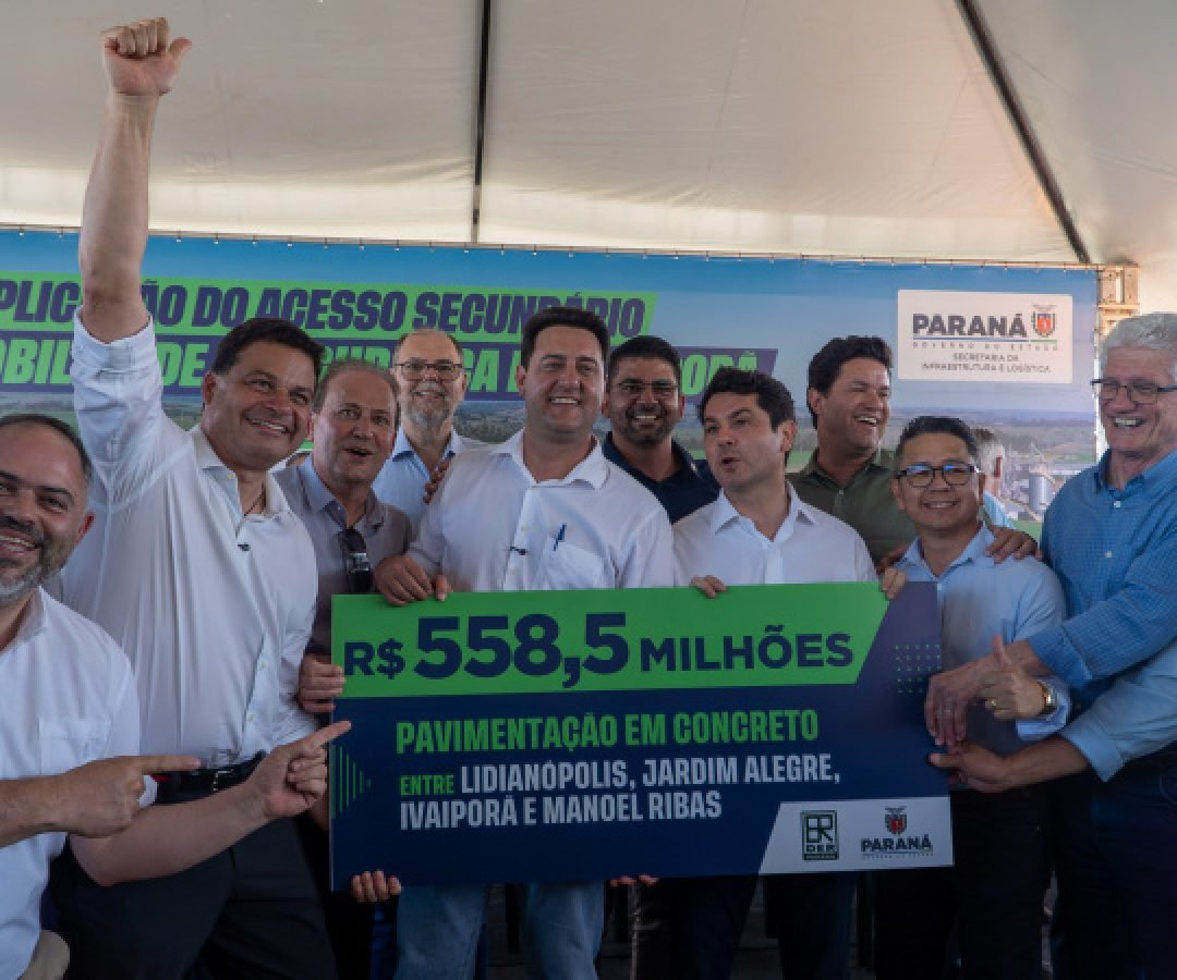 Governador autoriza início da ampliação em concreto da PRC-466 entre Lidianópolis e Manoel Ribas