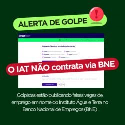 IAT alerta para golpe do emprego falso em nome do órgão ambiental