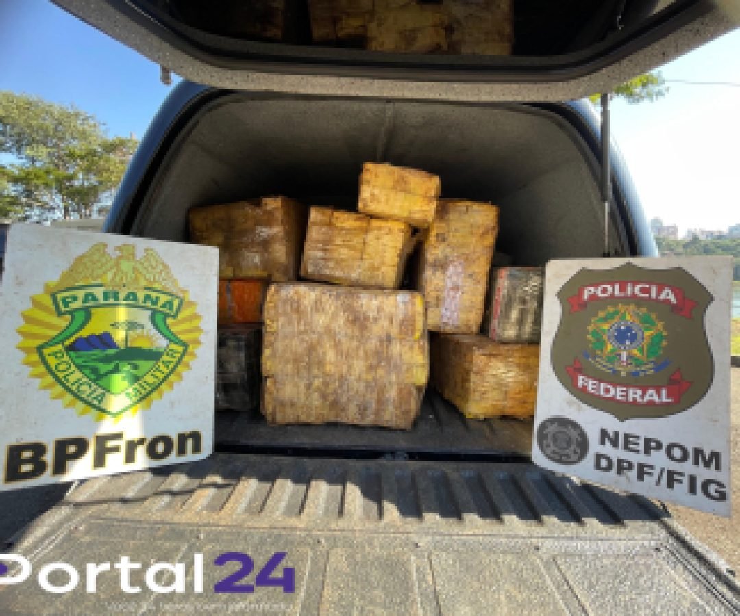 Grande apreensão de drogas é realizada em Foz do Iguaçu durante ação conjunta entre BPFRON e Polícia Federal