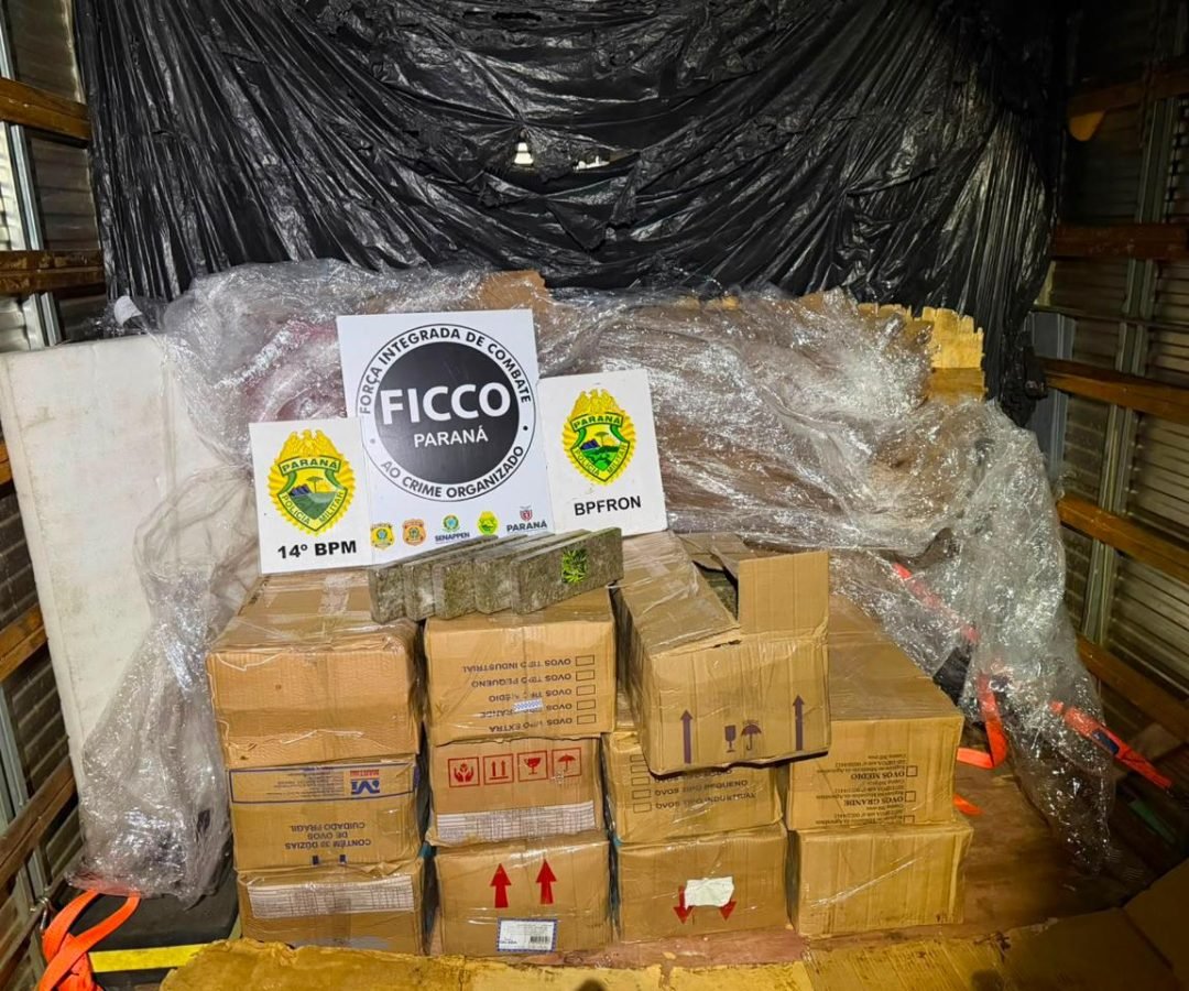 Homem é preso com mais de 720 quilos de maconha escondidos em caminhão na BR-277 em Foz do Iguaçu