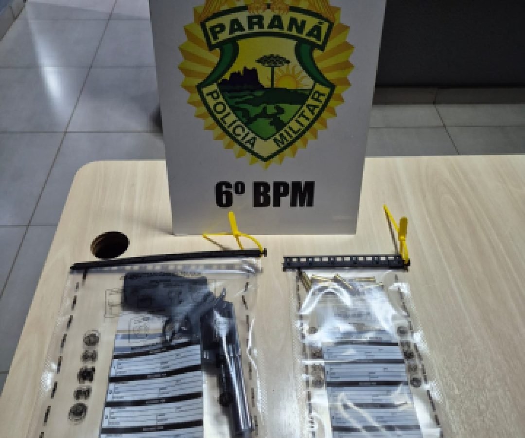 Homem é preso por porte ilegal de arma de fogo após denúncia em Três Barras do Paraná