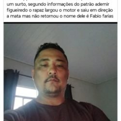 Homem está desaparecido em fazenda próximo a Guarapuava