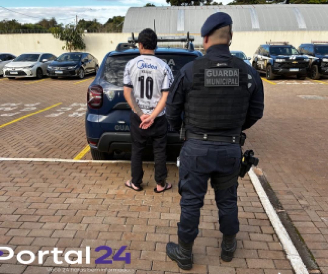 Homem procurado por tráfico de drogas é preso pela Guarda Municipal em Cascavel