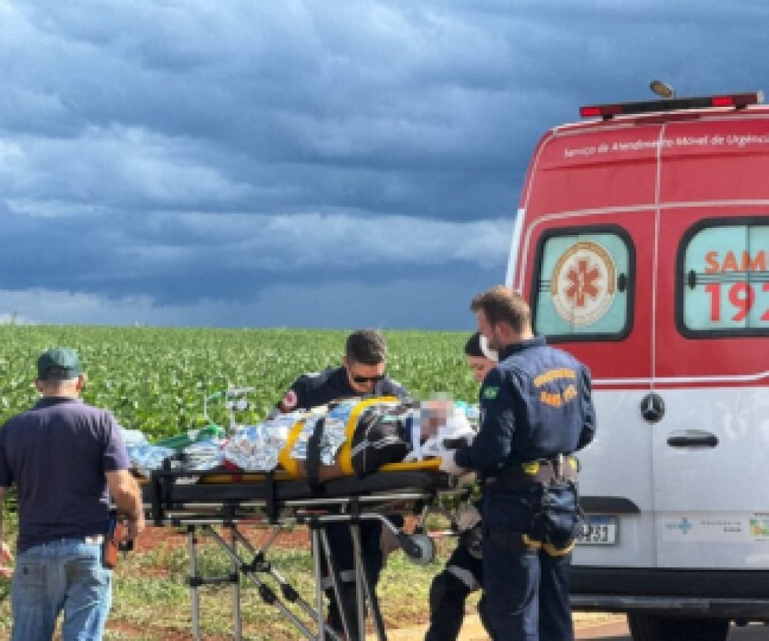 Homem sofre queda de bicicleta e é socorrido de helicóptero em estado gravíssimo