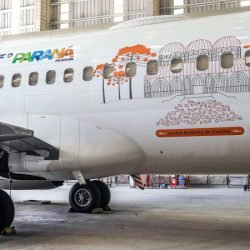 Jardim Botânico de Curitiba e araucária: símbolos turísticos do Paraná ilustram avião da Gol