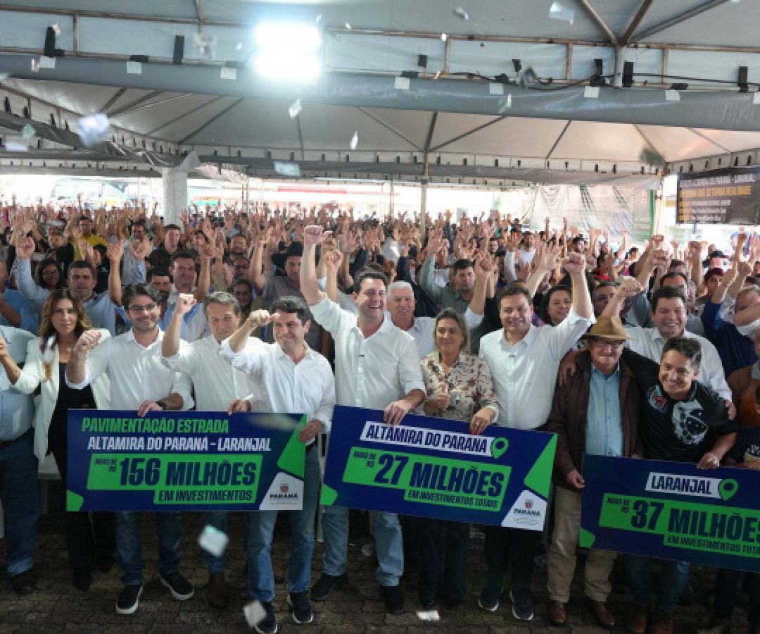Governador autoriza pavimentação de R$ 156 milhões entre Altamira do Paraná e Laranjal