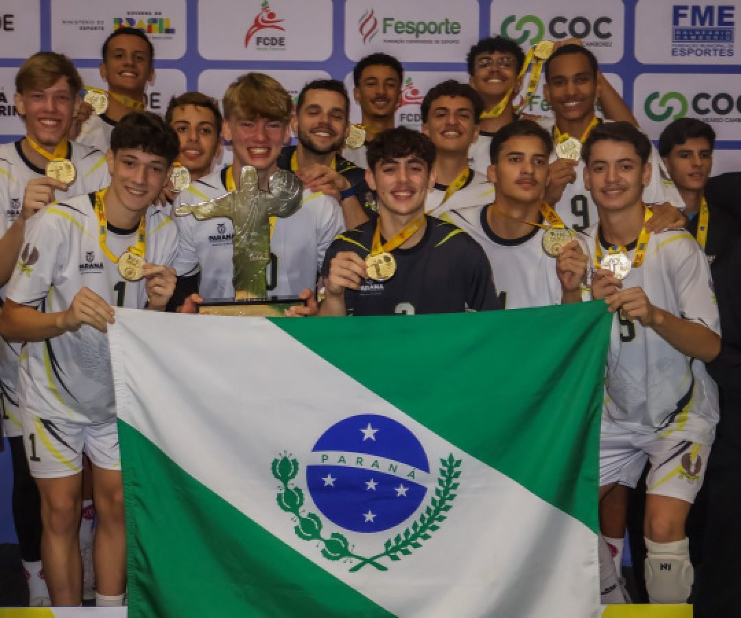 Colégio da rede estadual do Paraná conquista Jogos Escolares Brasileiros de Vôlei