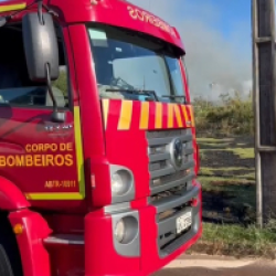 Incêndio atinge área de mata no Tropical; Bombeiros controlam as chamas