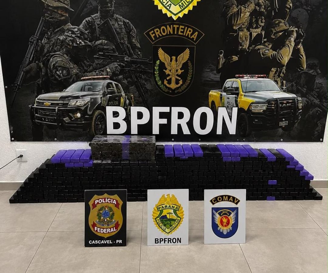 Integração entre forças de segurança apreende 256 kg de maconha na BR-277 em Santa Tereza do Oeste