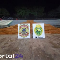 Mais de 107 quilos de maconha são apreendidos em patrulhamento fluvial na fronteira com o Paraguai
