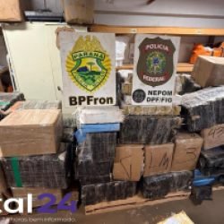 Mais de 2,2 toneladas de maconha são apreendidas em ação conjunta da PF e BPFRON em Foz do Iguaçu