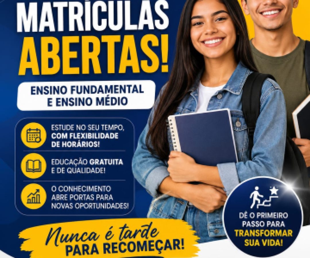 Matrículas abertas no CEEBJA oferecem oportunidade para jovens e adultos concluírem os estudos