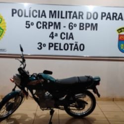 Menor é flagrado pilotando moto irregular e veículo é apreendido em Boa Vista da Aparecida