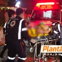 Motoboy e morador de rua ficam em estado gravíssimo após atropelamento em Maringá