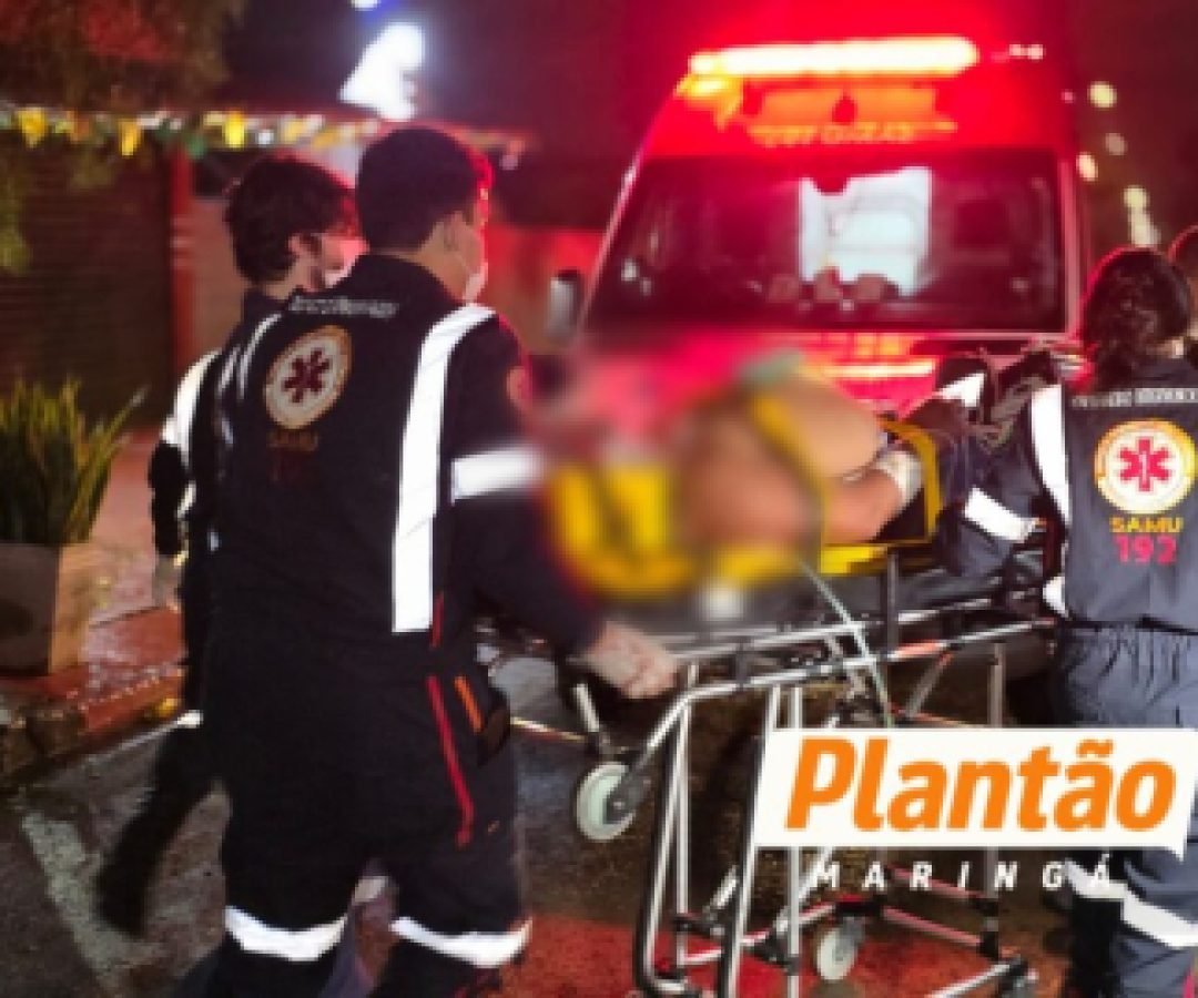 Motoboy e morador de rua ficam em estado gravíssimo após atropelamento em Maringá