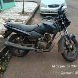Motocicleta furtada é recuperada pela PM e homem acaba preso em Cascavel