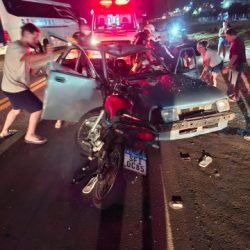 Motociclista é socorrido em estado grave após acidente na PRC-280