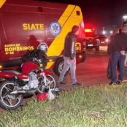 Motociclista fica ferido após acidente na BR-369