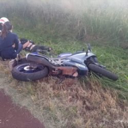 Motociclista fica ferido em acidente na BR-369