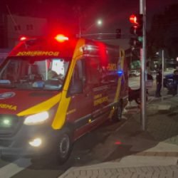 Motociclista fica ferido em acidente na rua da Lapa