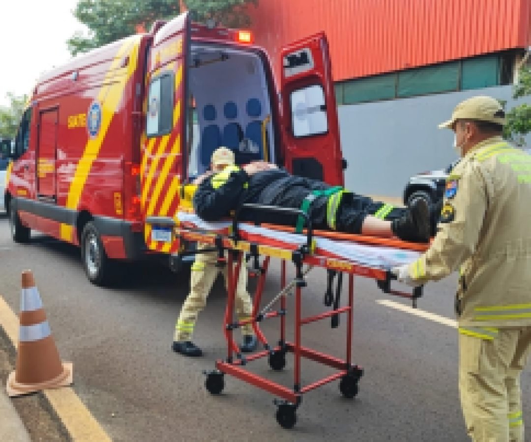 Motociclista fica ferido em acidente no Coqueiral
