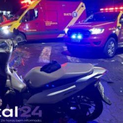 Motociclista fica gravemente ferida após ter a preferência invadida por carro em Cascavel