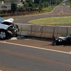 Motociclista morre após grave acidente na Perimetral Leste, em Foz do Iguaçu