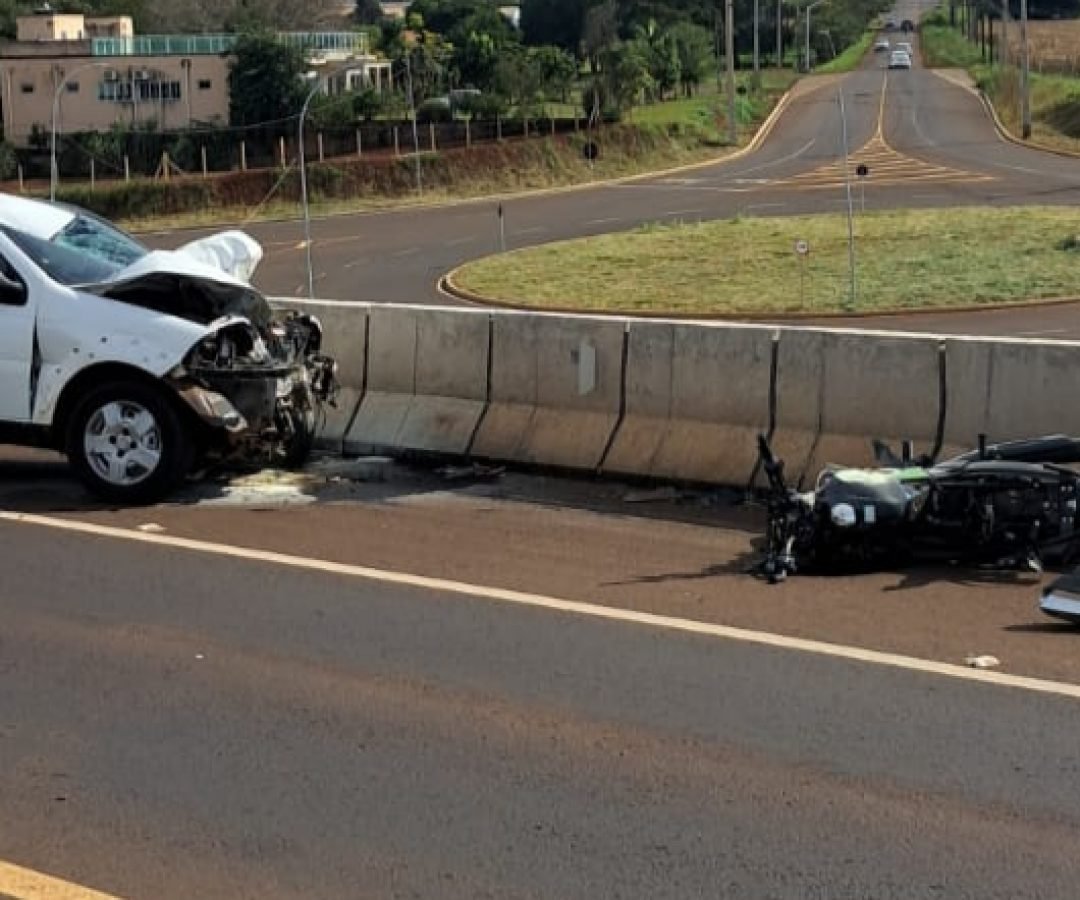 Motociclista morre após grave acidente na Perimetral Leste, em Foz do Iguaçu