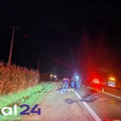 Motociclista morre em colisão frontal na PR-495, em Medianeira