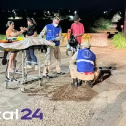 Motociclista sofre queda em trecho em obras e fica ferido em Cascavel