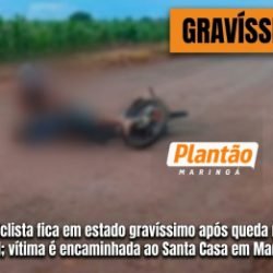 Motociclista sofre queda grave na zona rural e é encaminhado em estado crítico a hospital em Maringá