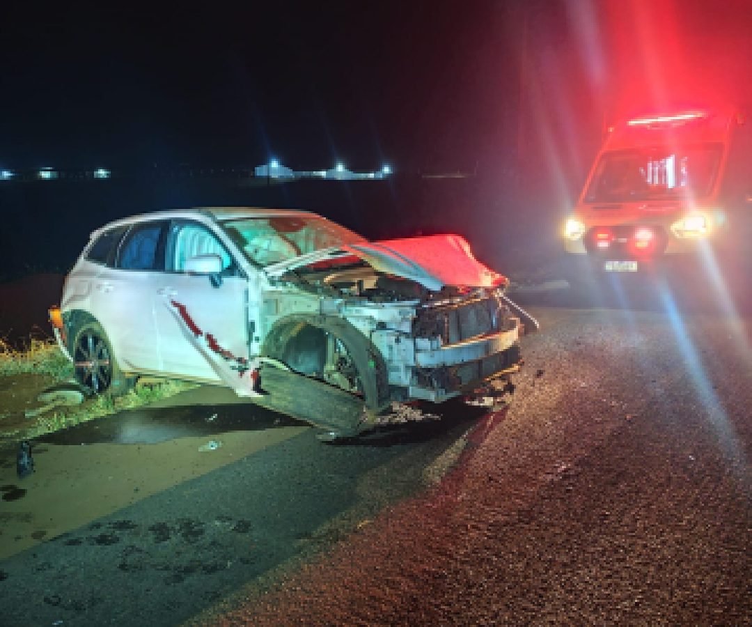 Motorista fica ferido após sinistro na PR-486 em Assis Chateaubriand