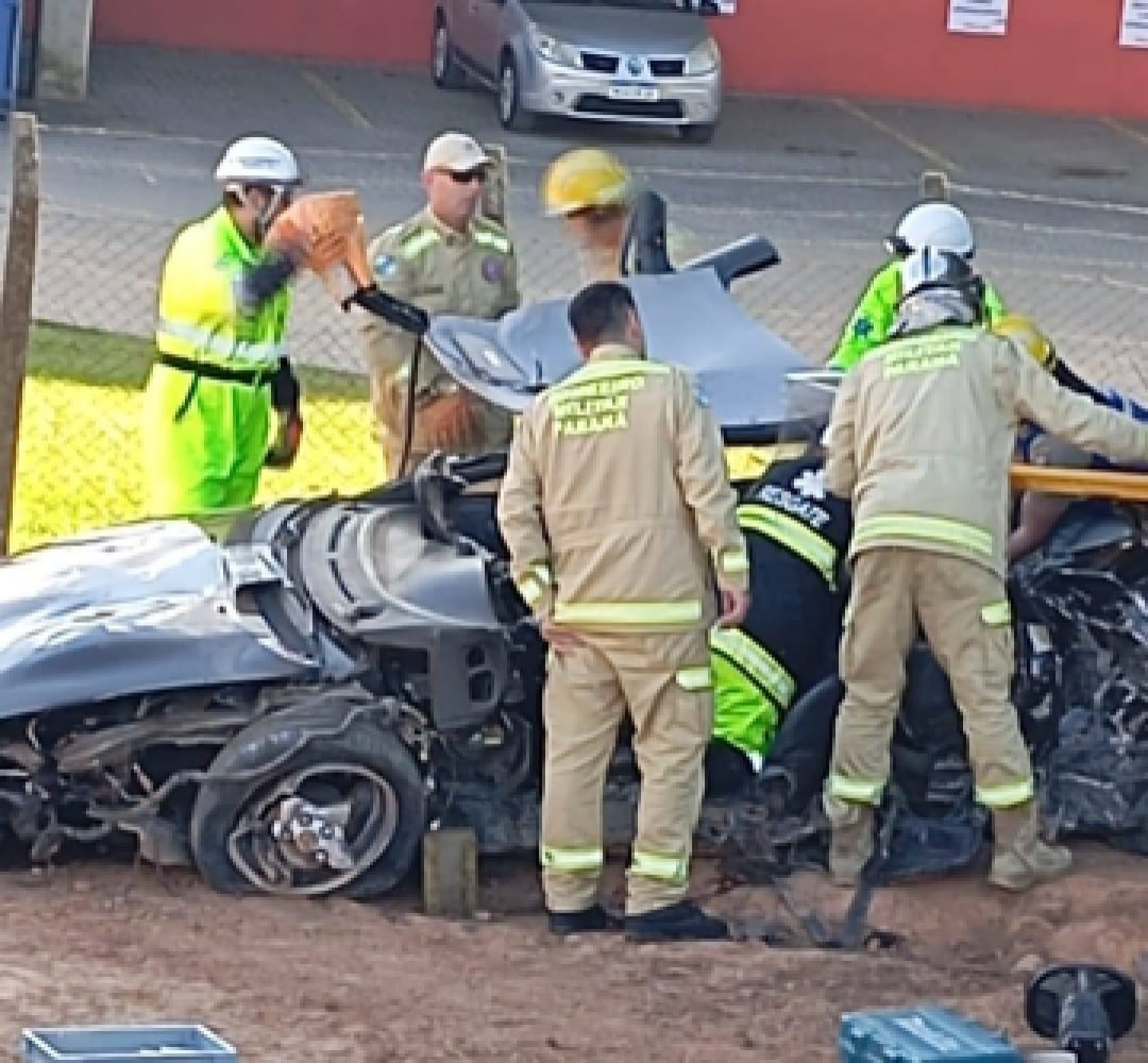 Motorista morre após capotamento no Contorno Norte em Curitiba
