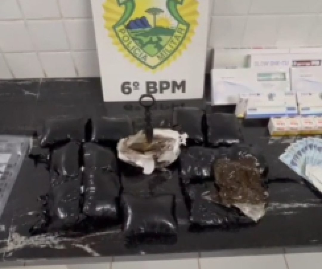 Mulher é presa com haxixe avaliado em mais de R$ 210 mil em Cascavel