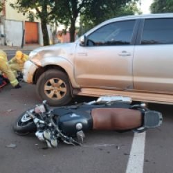 Mulher fica ferida em acidente na Avenida Toledo