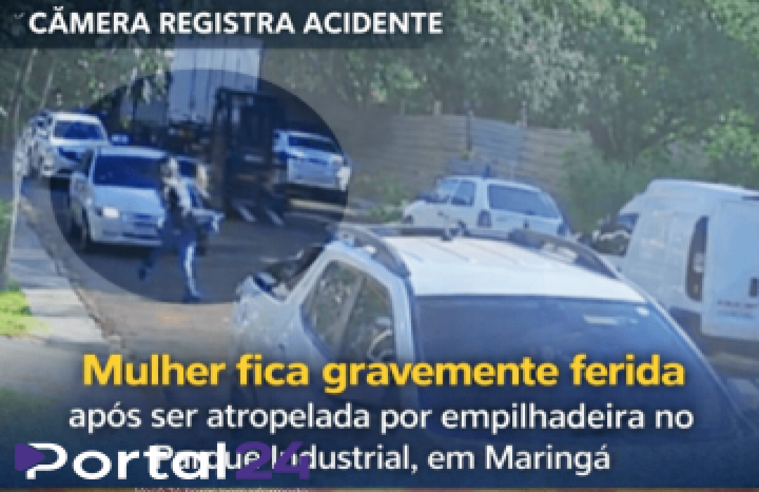 Mulher fica gravemente ferida após ser atropelada por empilhadeira em parque industrial de Maringá